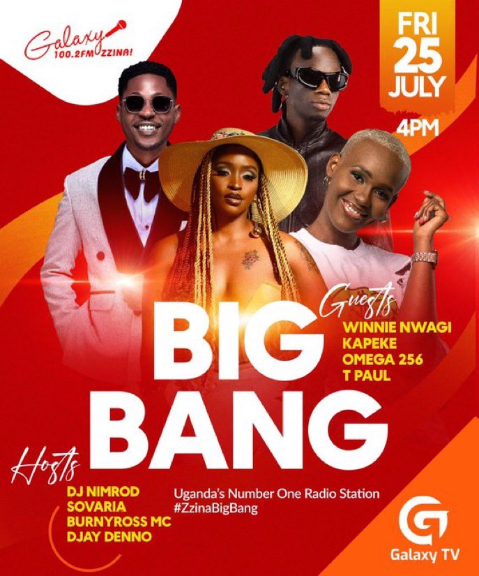 Today at 4pm. 
All TV stations and Radio stations will as well tune in to <a href="/GalaxyFMUg/">100.2 Galaxy FM Zzina!</a> because the western Tiger <a href="/tpaul256/">T PAUL 256</a> will be live 🔥🔥🔥🔥
