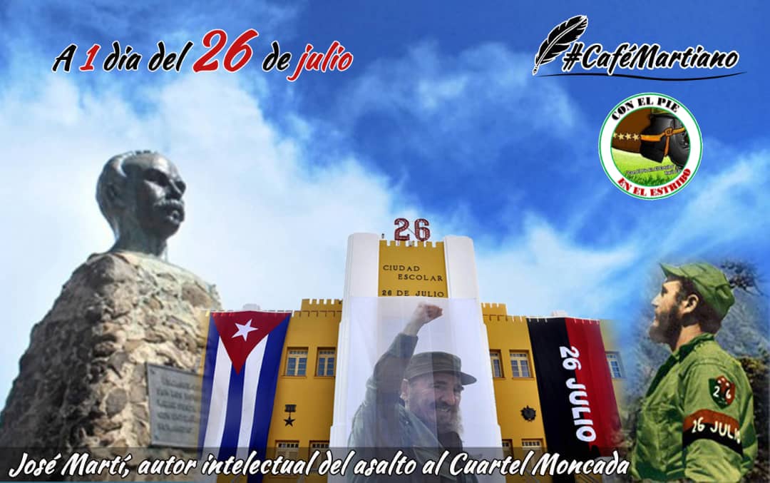 PieEnElEstribo2's tweet photo. Buenos días 🇨🇺 #CaféMartiano
A 72 años del Moncada: "Raúl es Raúl" #ConElPieEnElEstribo

En el juicio del Moncada: 

"Si hubiera sido porque mi hermano Fidel me embullara, no hubiera venido, porque nunca lo hizo". 
"Sí se pudo, sí se puede y sí se podrá". 
#LaLuchaNoHaCesado https://t.co/ABeSO4u0SC