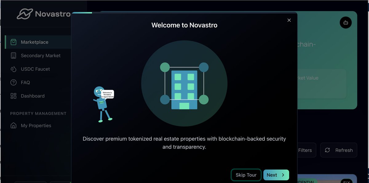 Valucop's tweet image. A quick step by step guide on how to invest in RWA tokenization of real estate with @Novastro_xyz
For the first time, I experienced the real estate side of real-world asset tokenization
Let me introduce you to Novastro:
Did you know that the global real estate market is…