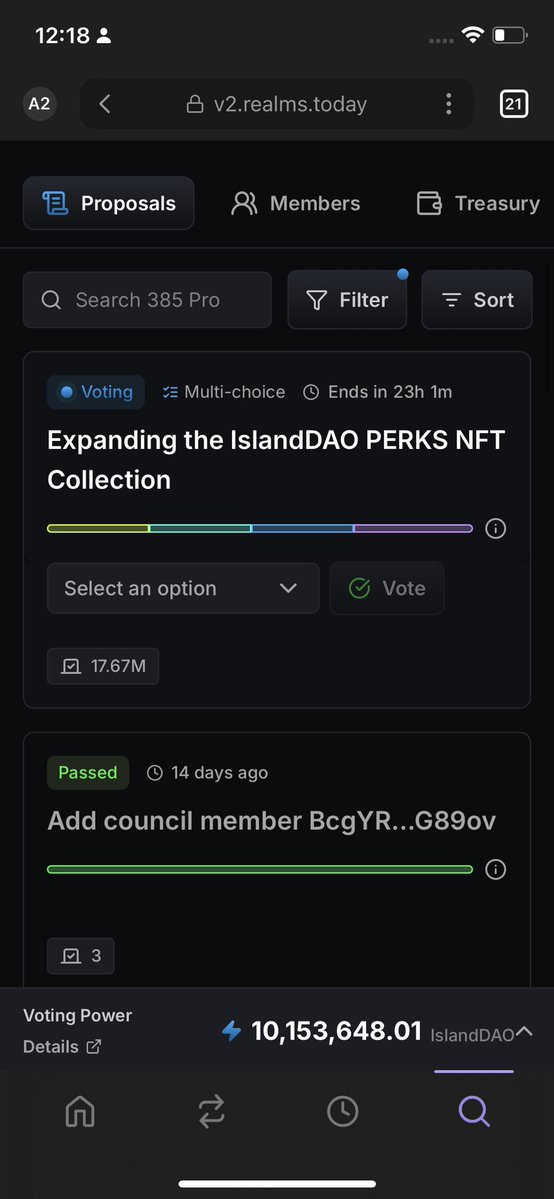 _Dean_Machine's tweet image. Big thank you to @islanddao and @Whalesfriend for discovering our first bug in @realmsdaos V2
You can only vote on one option for the multiple choice votes on this UI
If you want to choose more, use V1 while we fix it!