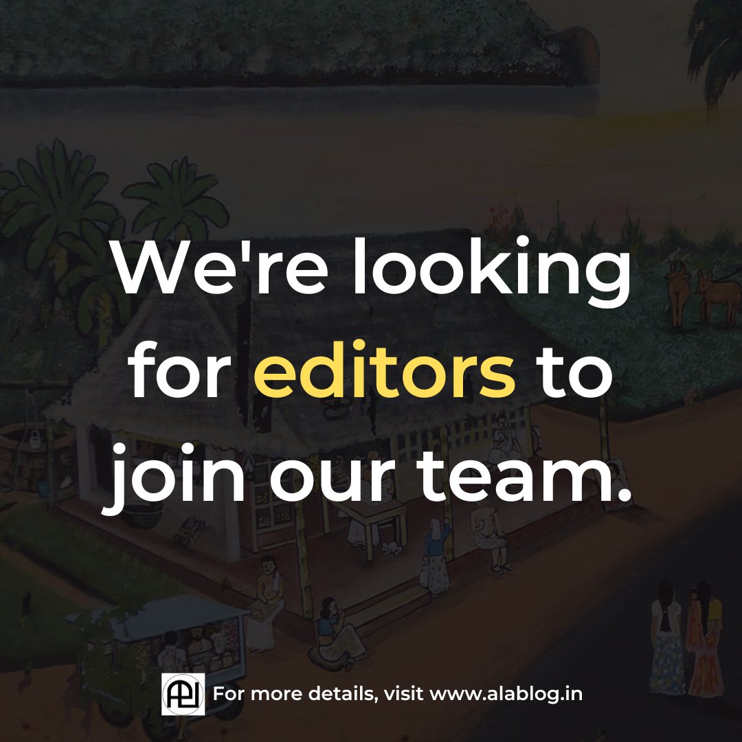 harikrishnan_91's tweet image. 🚨Interested in research, writing, or design—and have a few hours to spare each month?
Join us at @ker_ala, a volunteer-run blog on Kerala’s culture and politics. We're looking for new team members! 💫
🙏Please share for reach!
alablog.in/uncategorized/…