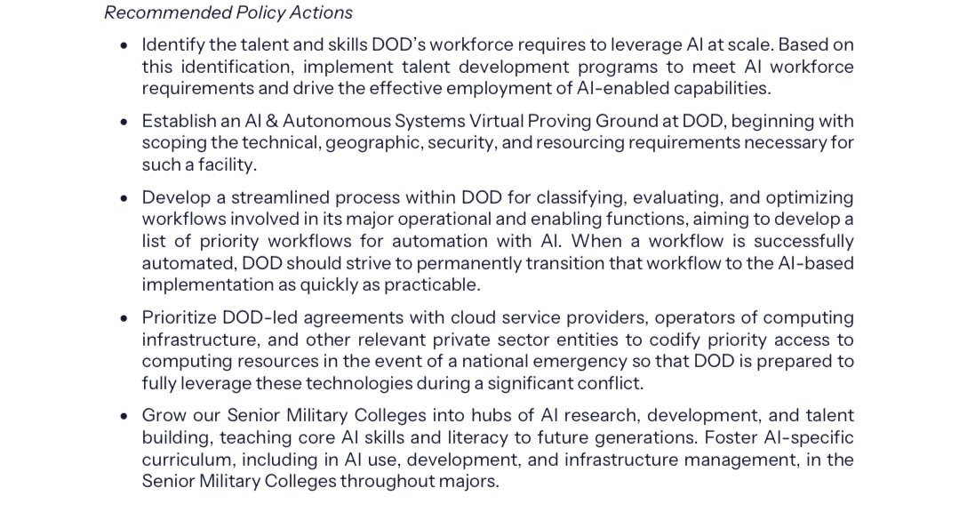 DanielFiott's tweet image. From the USA’s new Artificial Intelligence action plan… how the Federal Government seeks to help with the adoption of AI in the DoD.
whitehouse.gov/wp-content/upl… #AI #Defence