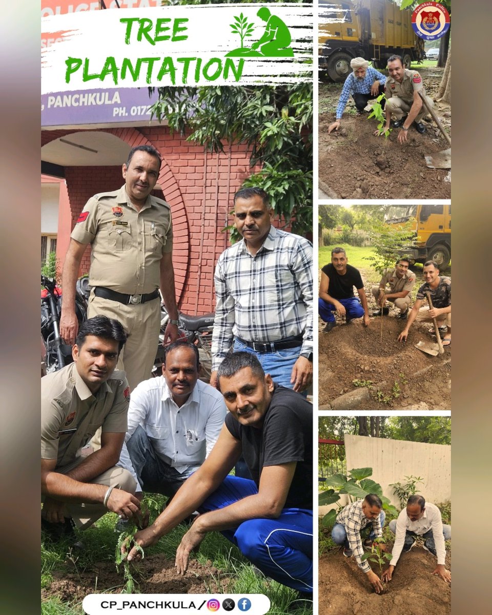 🚨 Duty To Nature 🌱
#EkPedMaaKeNaam 2.0

Under the guidance of CP Sh. Sibash Kabiraj &amp; leadership of DCP Srishti Gupta,Sector-5 PS team planted trees in honor of mothers — a heartfelt tribute of love &amp; climate action.

🌳 Join the green revolution!

#PanchkulaPolice #GreenDrive