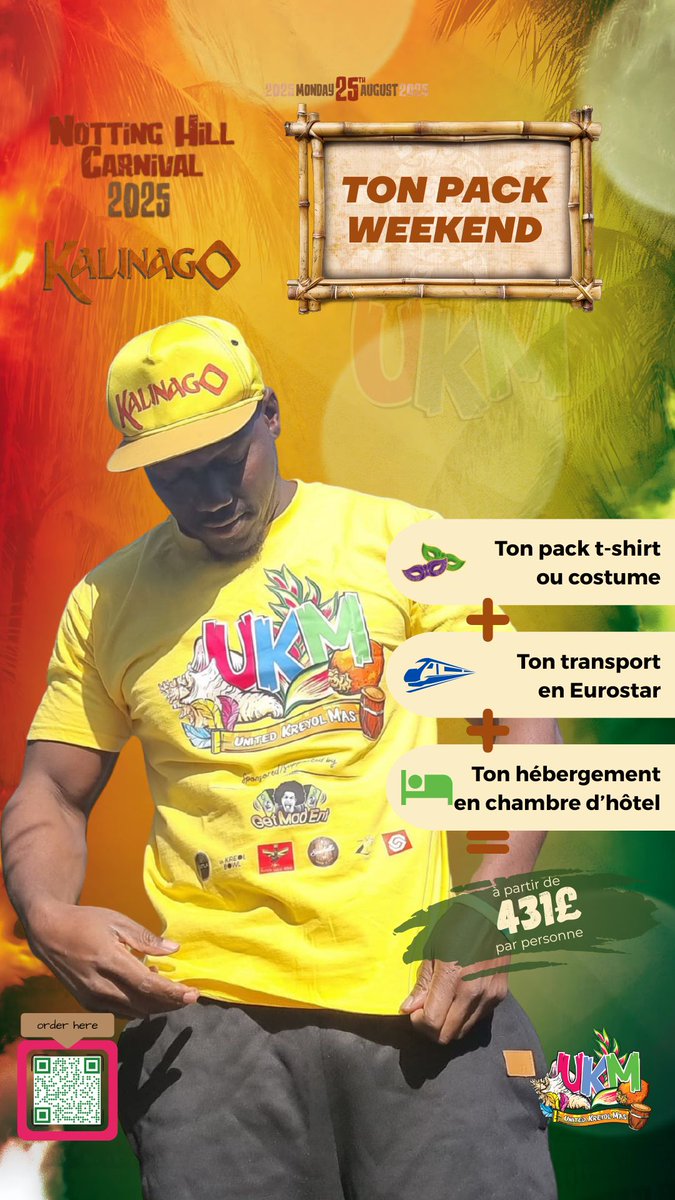 KreyolMas's tweet image. Un weekend au carnaval de Londres avec UKM 👇🏿
unitedkreyolmas.playmas.app/events/carnava…
#NottingHillCarnival
#NHC #NHC2025 #Carnival #MasBand