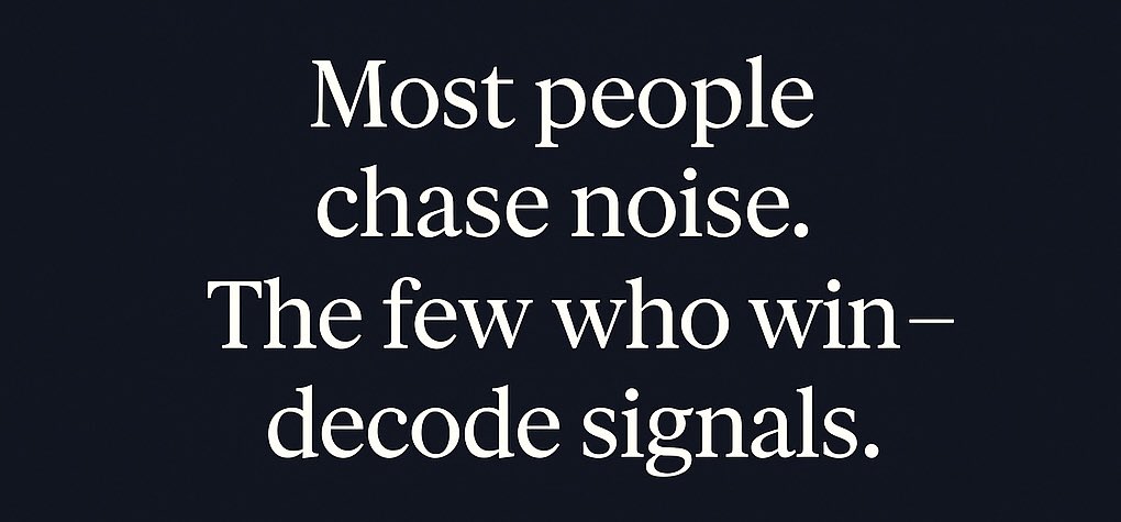 Mintscope1's tweet image. Most people chase noise.
The few who win – decode signals.
Web3 is full of hype, trends, and chaos.
But behind the noise, there’s always a signal.
Train your mind to spot it.
Filter. Focus. Move.
#Web3 #Mindset #DecodeTheFuture #SignalNotNoise