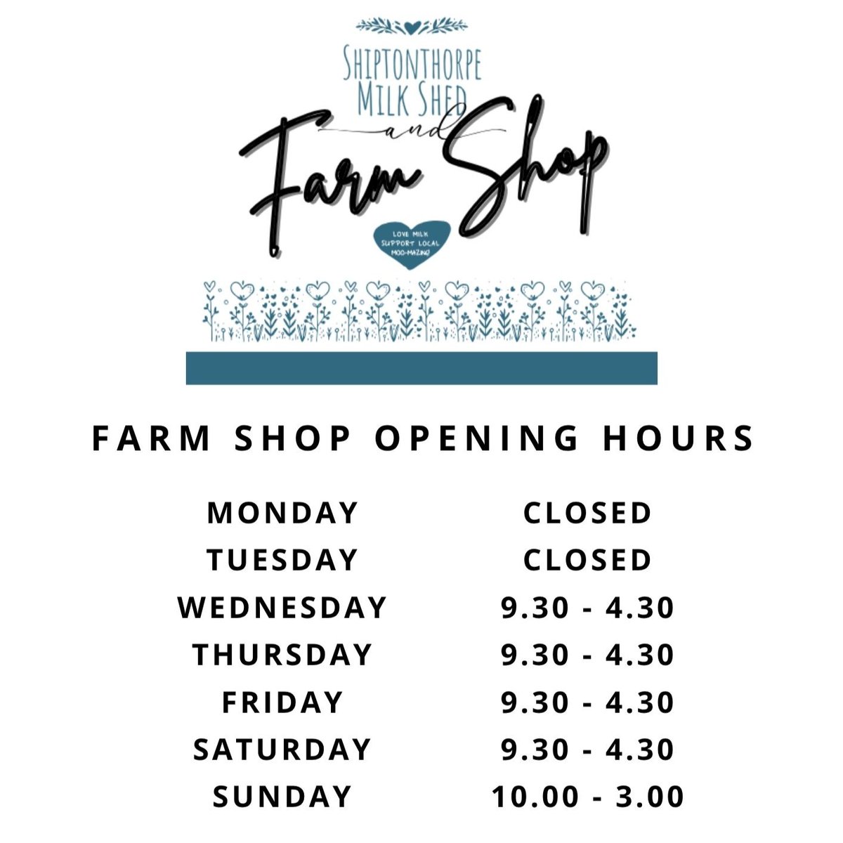 ** New stockist **

We're very excited to be supplying the fabulous, newly opened Milk Shed Farm Shop in Shiptonthorpe, just eight miles away from the factory. 

#ShopLocal #FarmShopShiptonthorpe
