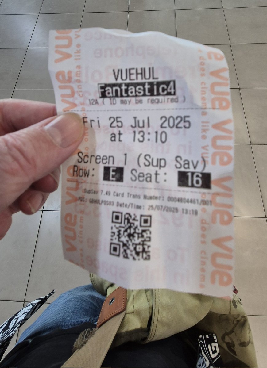MarkYarksHopper's tweet image. At cinema to see new Fantastic Four film, 1st superhero film have seen in AGES. Fantastic 4 have always been my fav though- have a big old valuable comic collection.