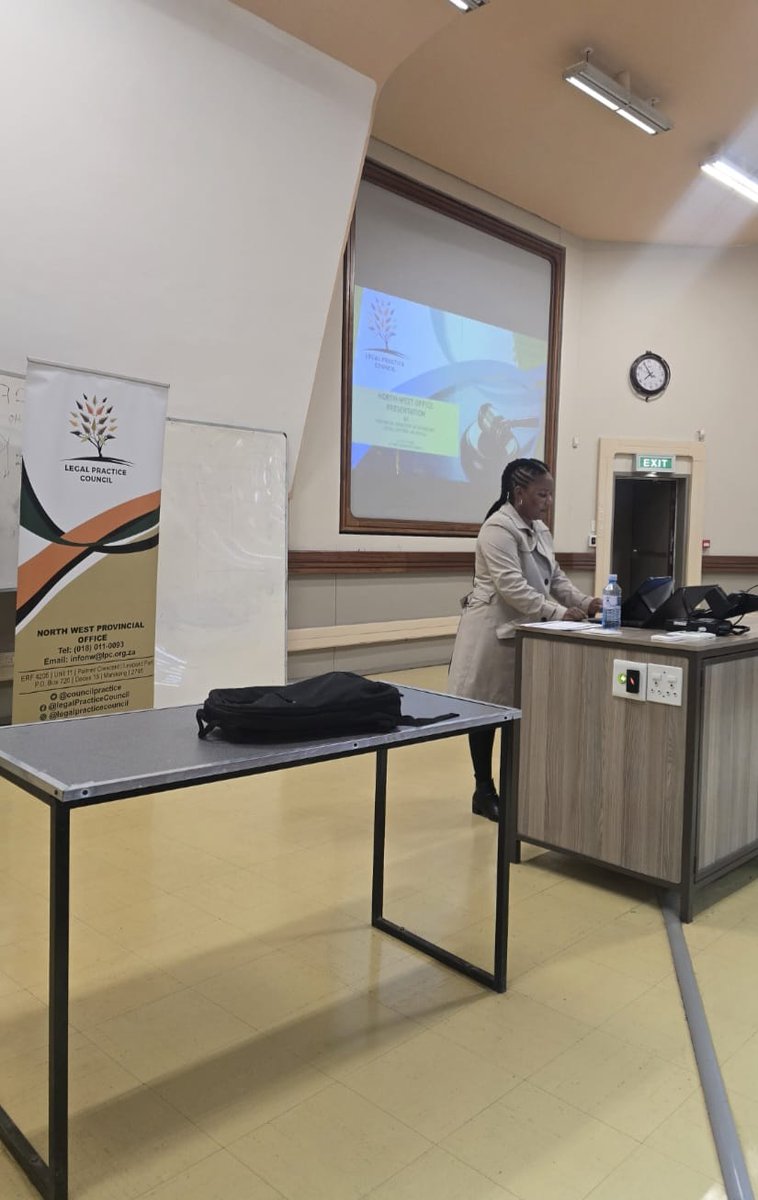 The LPC North West, led by Provincial Director Ms Sane Ngcobo, visited NWU Law School to engage students on legal career opportunities and entering the profession.

Pictured (L–R): Mr Mpilo Xulu, Ms Padavattan, Ms Ngcobo, Prof Mmusonyane.
#legalpracticecouncil #LPC #lpcnorthwest
