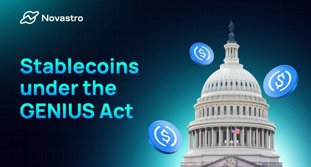 recepdemir097's tweet image. Big news meets real impact.
The GENIUS Act clears the path, Novastro delivers the rails.
Licensed banks issue stablecoins.
@Novastro_xyz brings them to life fully backed, fully compliant.
From tokenized real estate to yield ready RWA flows, this is not hype it’s regulated…