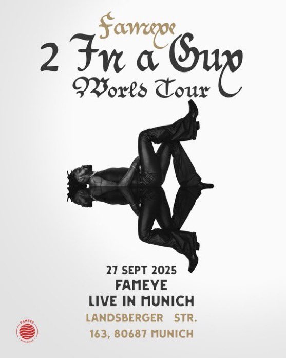 GhanaMusic's tweet image. Ghanaian highlife artist Fameye (@Fameye) will be performing in Munich on the 27th of September for his “2 in a Guy” World Tour.
#GhanaMusic