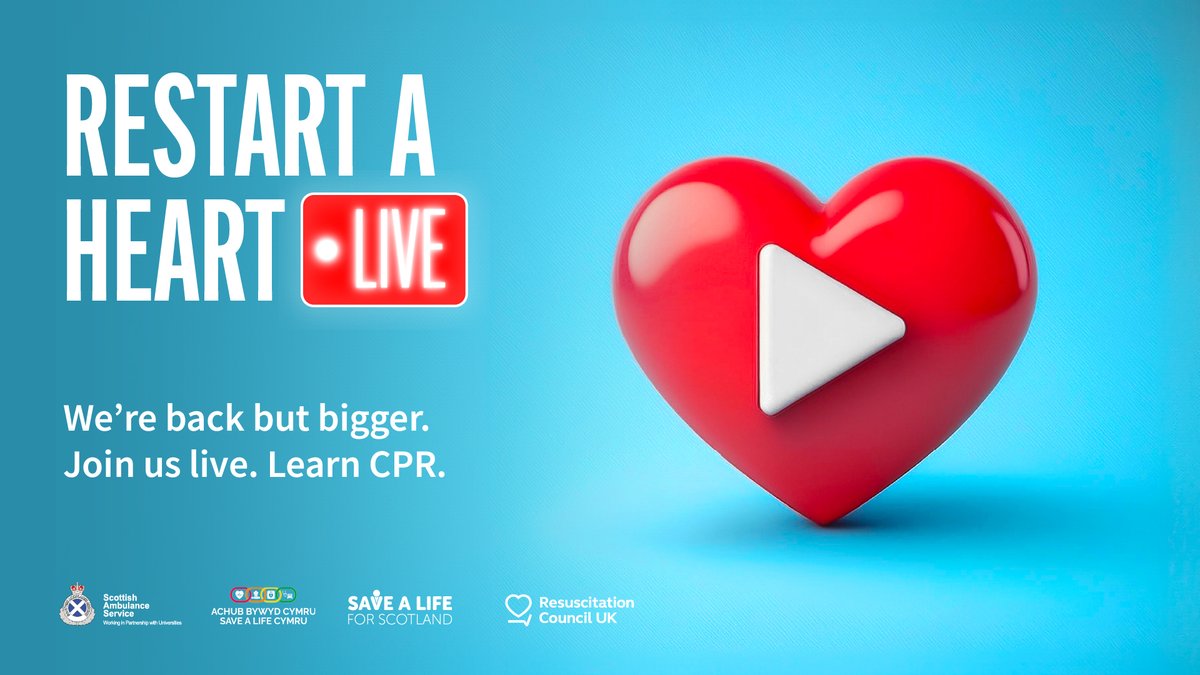 SaveALifeForScotland (@savealifescot) on Twitter photo Register today and stay in the loop for Restart a Heart Live 2025 #RSAHLive #RestartAHeartLive. More info ๐ restartaheart.live
<a href="/SaveALifeCymru/">Achub Bywyd Cymru / Save a Life Cymru</a>
<a href="/Scotambservice/">Scottish Ambulance</a>
<a href="/ResusCouncilUK/">Resuscitation Council UK</a> Register today and stay in the loop for Restart a Heart Live 2025 #RSAHLive #RestartAHeartLive. More info ๐ restartaheart.live
<a href="/SaveALifeCymru/">Achub Bywyd Cymru / Save a Life Cymru</a>
<a href="/Scotambservice/">Scottish Ambulance</a>
<a href="/ResusCouncilUK/">Resuscitation Council UK</a>