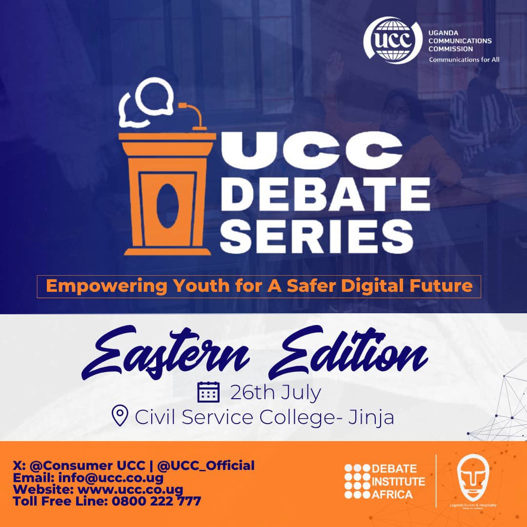 ConsumerUCC's tweet image. The heat wave now shifts to Eastern Uganda, the land of our dear Kyabazinga, in the city of the source of the Nile.
The #UCCDebateSeries is coming to Jinja City tomorrow 🔥