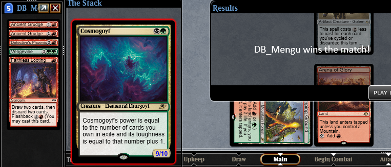 Mengu09's tweet image. Cosmogoyf + Detective Phoenix is a cococombooooo!!! #MTGModern #MTGEOE