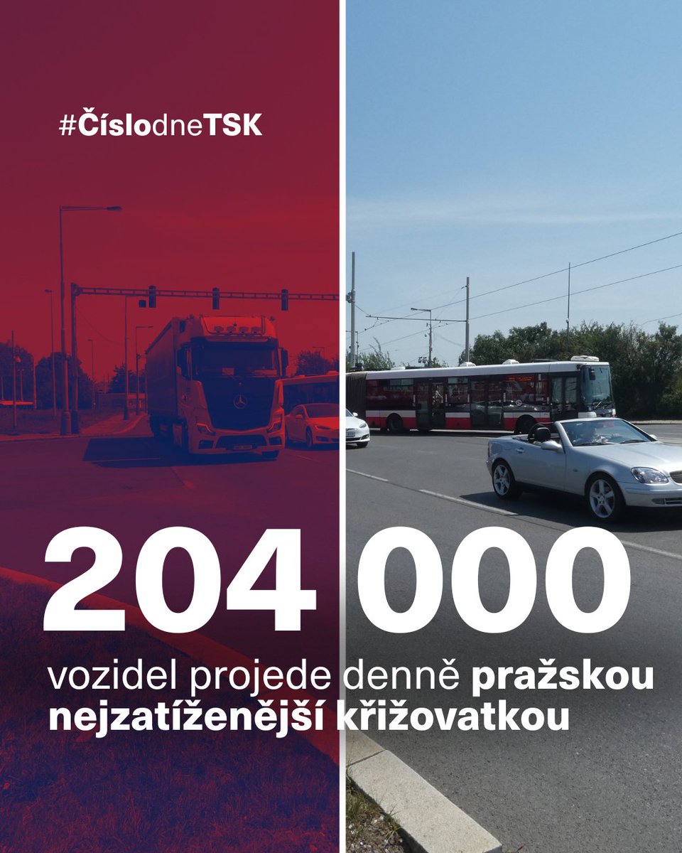 🚦 Křižovatka Jižní spojky s ulicí 5. května je nejzatíženější křižovatkou v Praze. Vyplývá to z Ročenky dopravy za rok 2024. 📈

🚗 Denně tam projede až 204 tisíc vozidel. Jedná se tak o jeden z nejvýznamnějších dopravních uzlů v Praze. 

tsk-praha.cz/o-nas/vyrocni-…