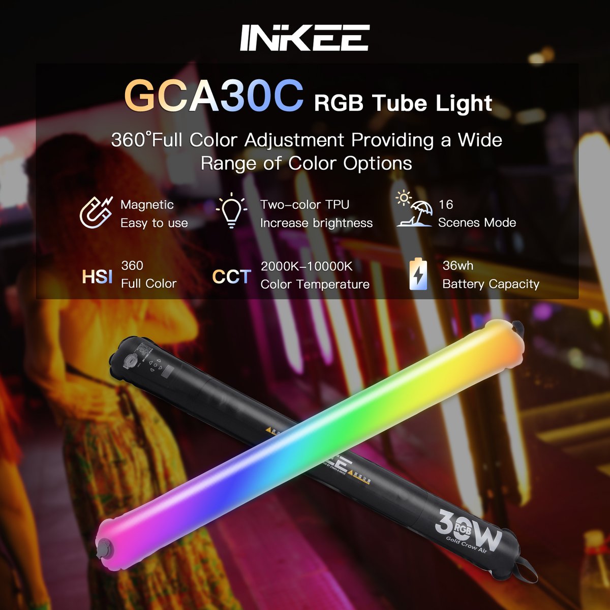 Andycinegear's tweet image. Need a versatile lighting solution for your next shoot? 💡 The INKEE GCA30C delivers professional quality with 624 LED beads, 360° RGB control, and a CRI 95+ rating. Plus, it's ultra-lightweight &amp;amp; portable! 🎬 Get creative and light up your projects in style! 🌟
#andycine #INKEE