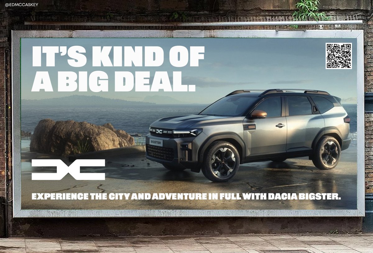 V1_2 - Create posters to promote #TheBigster, the latest and biggest SUV from
@DaciaUK
<a href="/OneMinuteBriefs/">One Minute Briefs ⏱️</a>
dacia.co.uk/hybrid-and-ele…