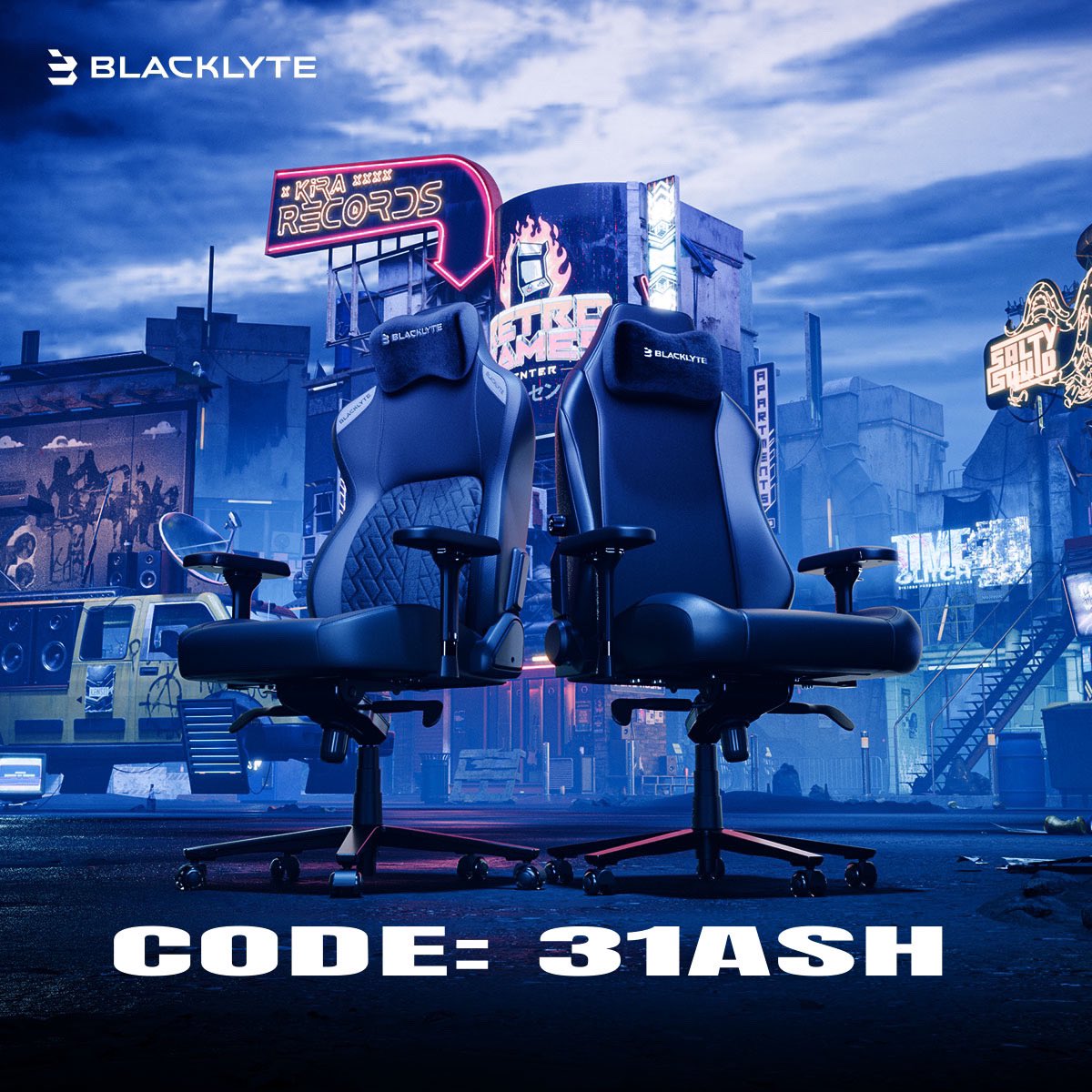 31_AshTTV's tweet photo. The good times keep on rolling! I’m now affiliated with @GoBlacklyte! 

Blacklyte was created by gamers, for gamers and are all about elevating your setup with high-performance chairs and desks! Check them out and use the code below for 10% off!

https://t.co/MKv9V90kGI https://t.co/cujA4y1wS7
