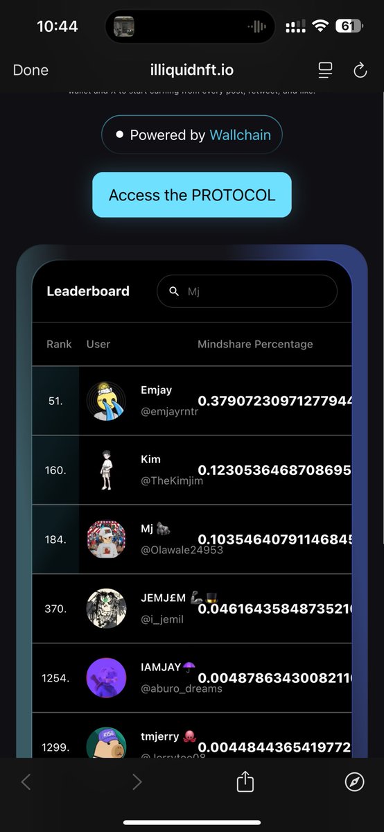 Olawale24953's tweet image. Stats updated. I’ve cracked the Top 1K on @Illiquid_nft
Currently sitting at #184 on the leaderboard.
Next stop? Top 100
let’s run it up❤️