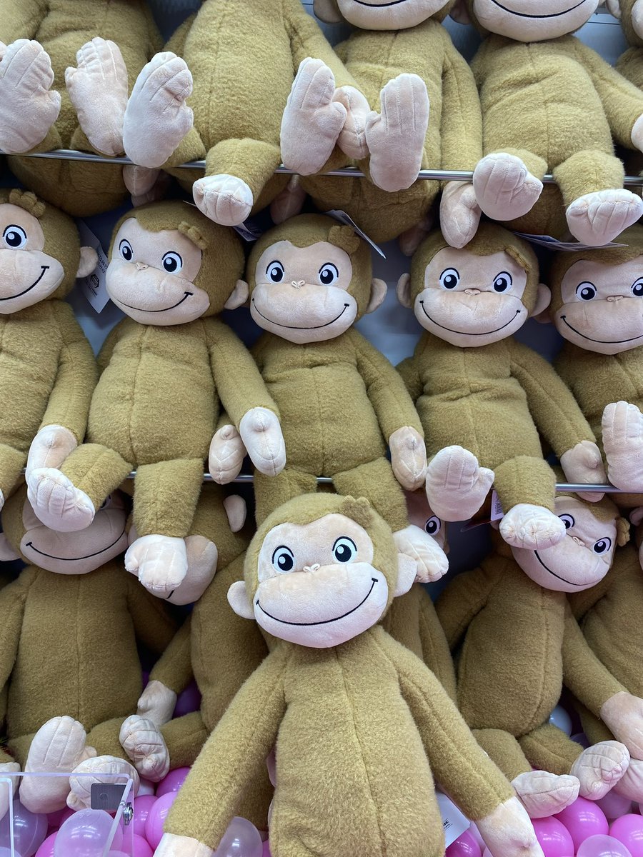 新着景品情報】 おさるのジョージ スーパーラージぬいぐるみ ふわもこ