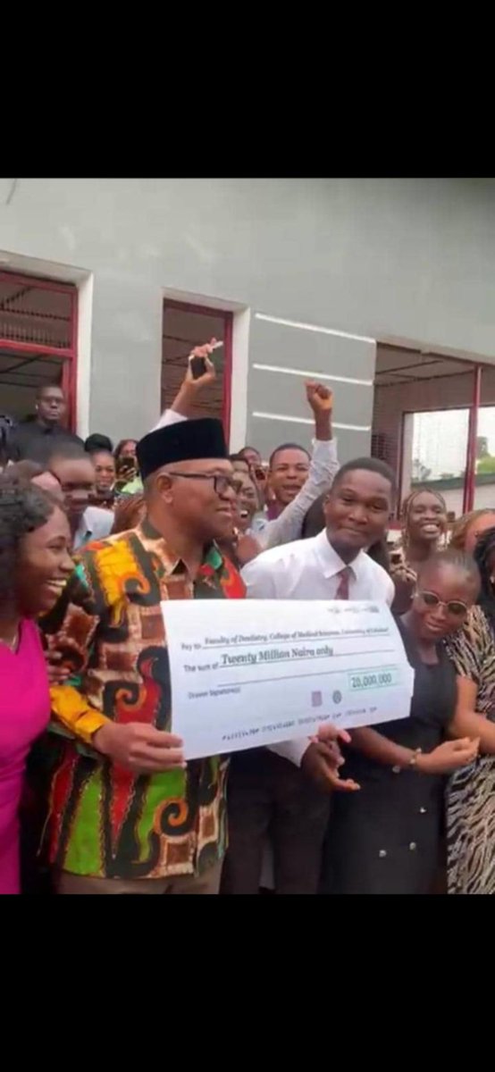 francisca_reje's tweet photo. He just donated 20 million naira to the Dental students of UNICAL. This is a private citizen we're talking about. https://t.co/Mz0OhWaLnd
