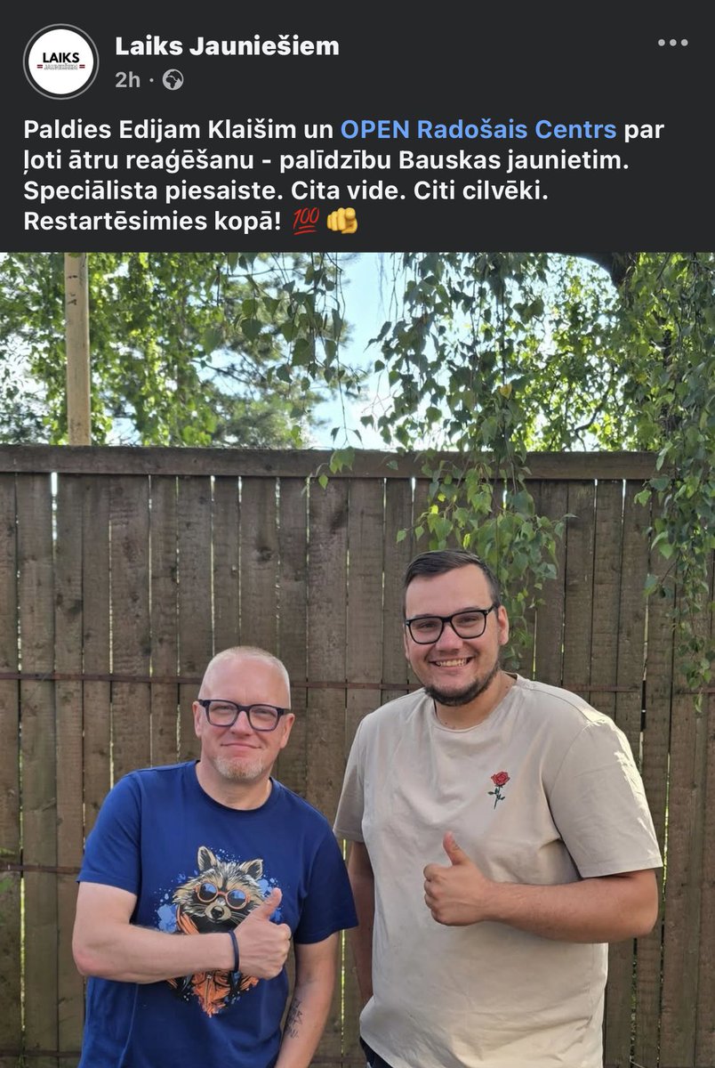 Jo vairāk organizācijas savā starpā sadarbosies, jo vairāk jauniešiem būs iespējams palīdzēt.
💪🏼✌🏼