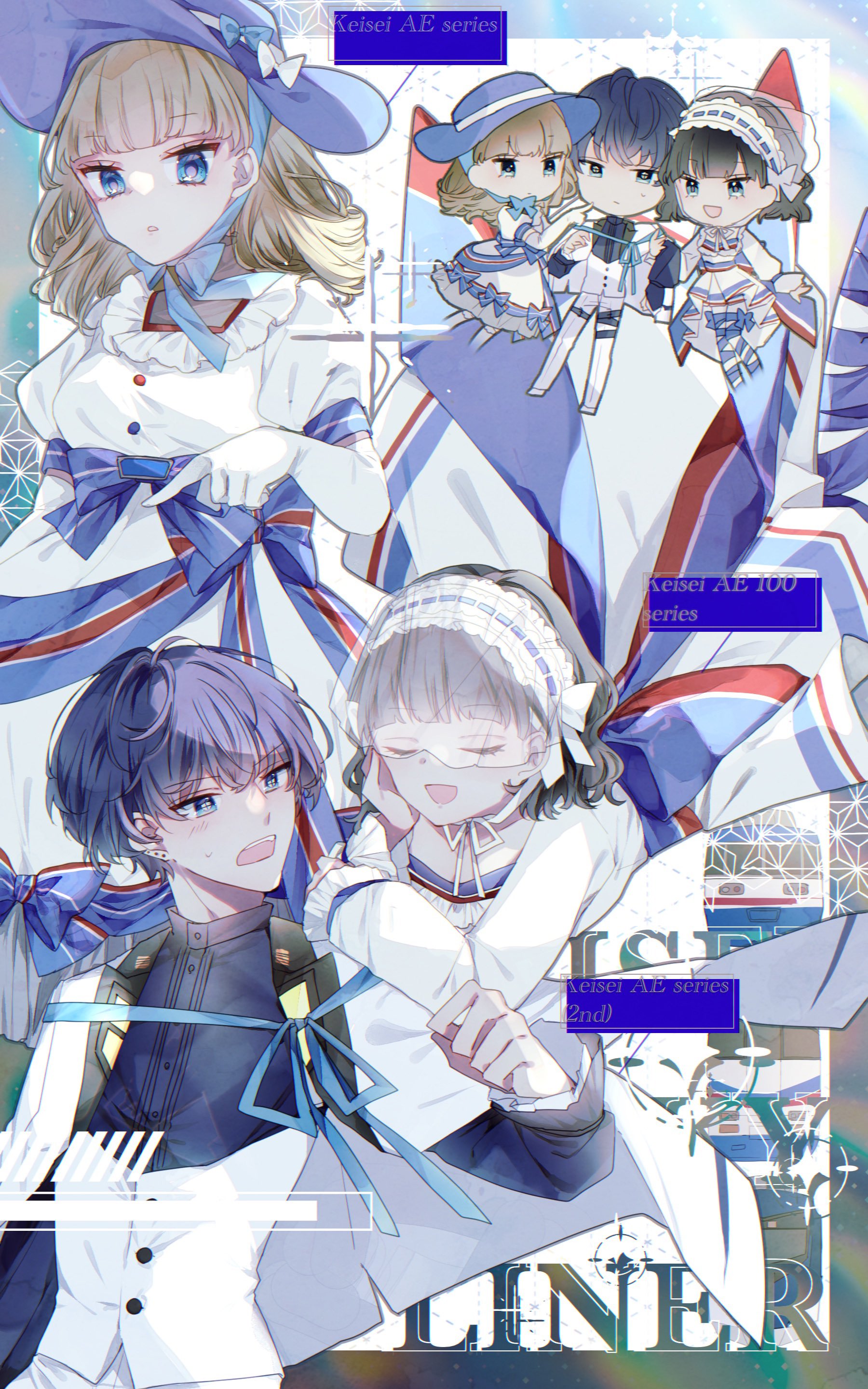 擬人化 手描き アナログイラスト 2 コミティア148新刊イラスト集『高崎線巡り』の通販予約が
