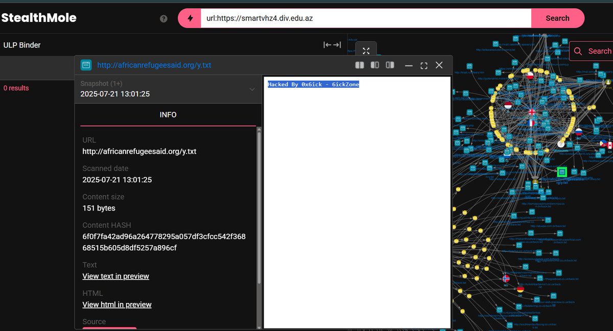 13ijoy's tweet photo. 🚨 Mass Defacement Campaign Against Educational and Administrative Domains Detected via StealthMole: 

🚨Threat Actors P3RS14NB0Y, 5YN15T3R_742, and Team_CC Implicated

Detailed Report : https://t.co/iwVOmk6Tmz

@stealthmole_int @Louishur #today #Cybersecurity #Thailand #NEWS https://t.co/crnW0soMzc