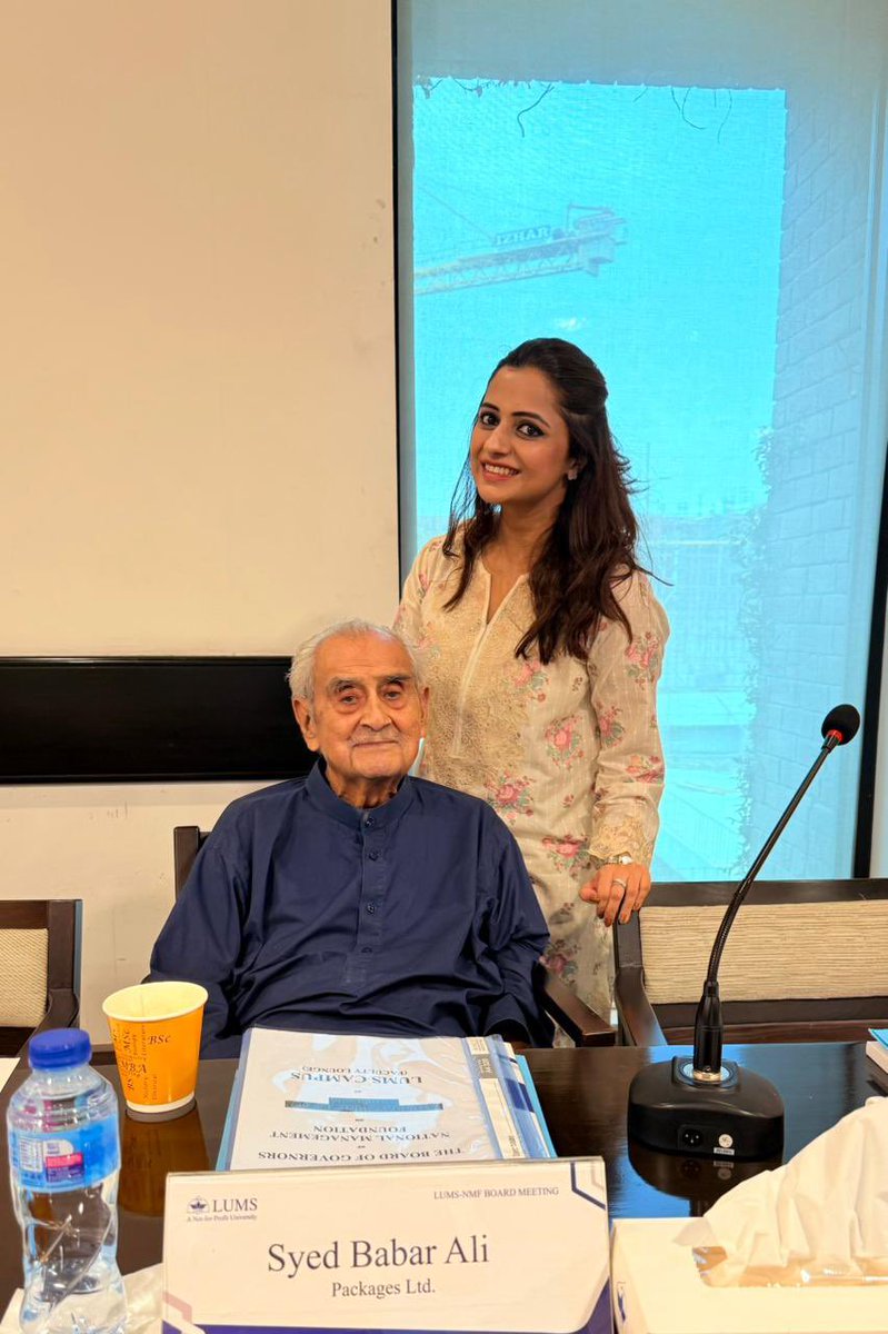 Fiza_Farhan's tweet photo. To the man whose life is a testament to the power of vision, perseverance, and generosity. Syed Babar Ali, thank you for your tireless efforts in establishing #LUMS, empowering countless young minds to becoming leaders &amp; change makers!! You inspire us to strive for excellence! ! https://t.co/9JCYjtZSUu