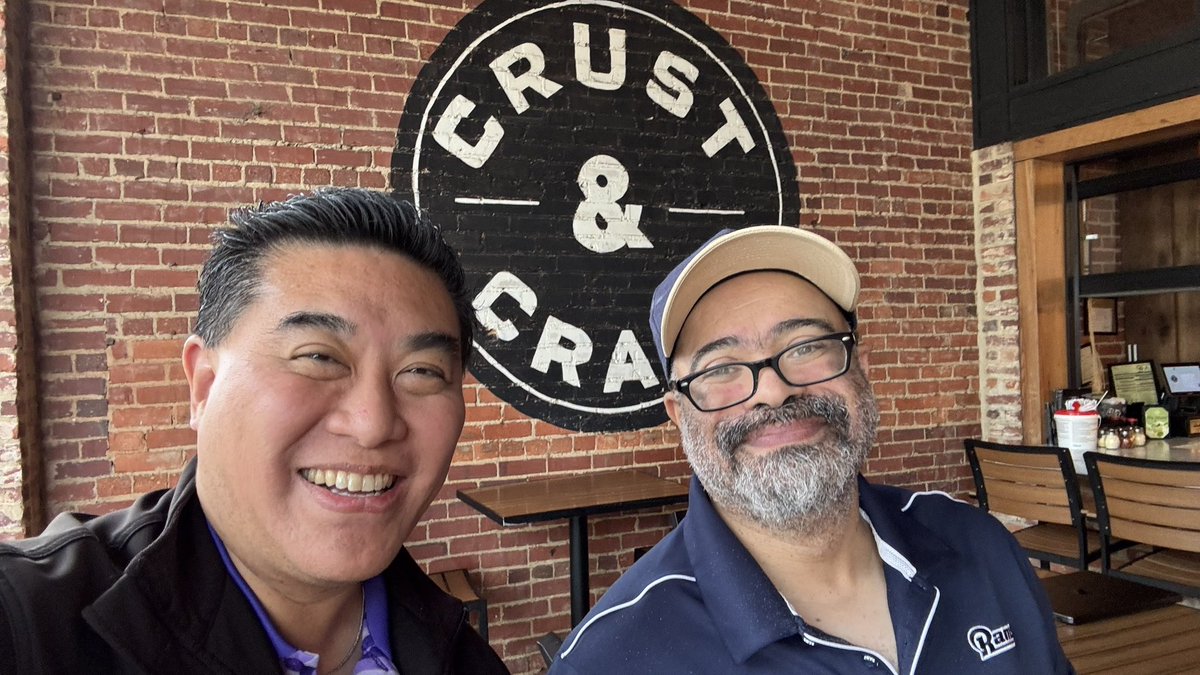 rwang0's tweet image. MyPOV: @BrentLeary here with him camping out in ATL. Talking CRM of course.