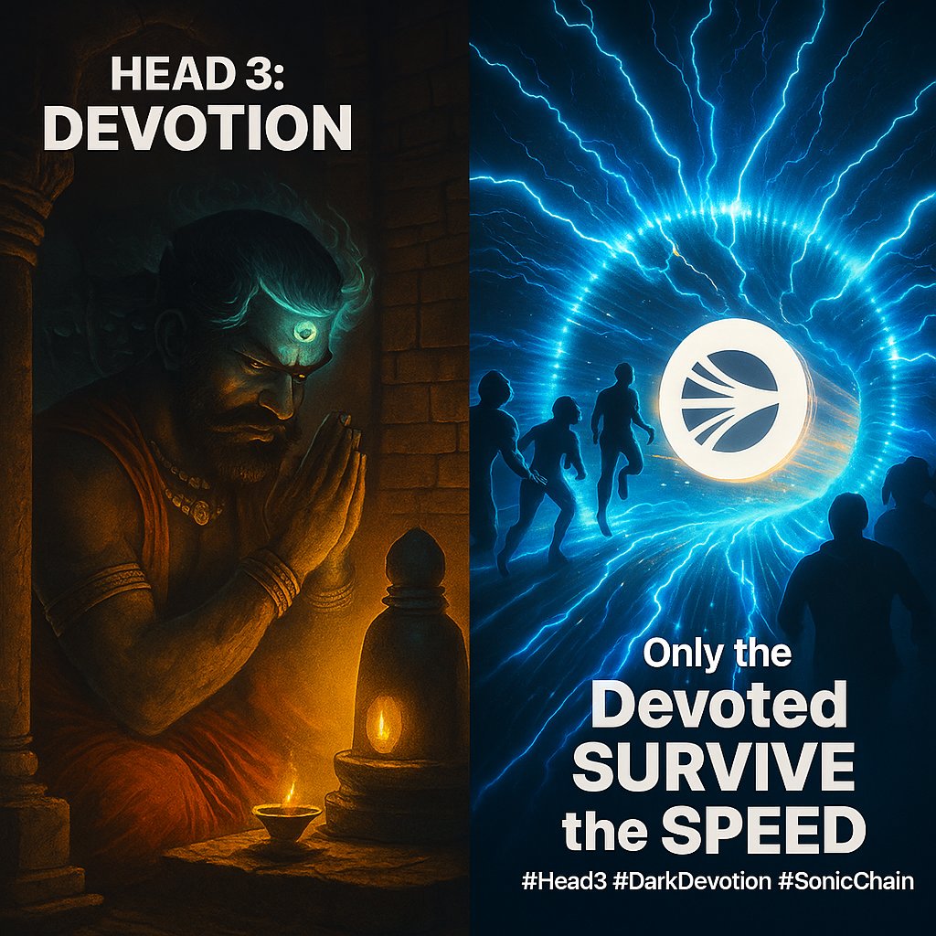10HeadedKing's tweet photo. 🧠 Head 3: Devotion
$Ravana didn’t chase riches — he worshipped Shiva.
On the fastest #Sonic chain, this head guides the most loyal holders.
⚡ True speed.
💀 True devotion.
Only the faithful survive the noise.

#Head3 #DarkDevotion #SonicChain #RavanaMode https://t.co/4FVtI8RGp6