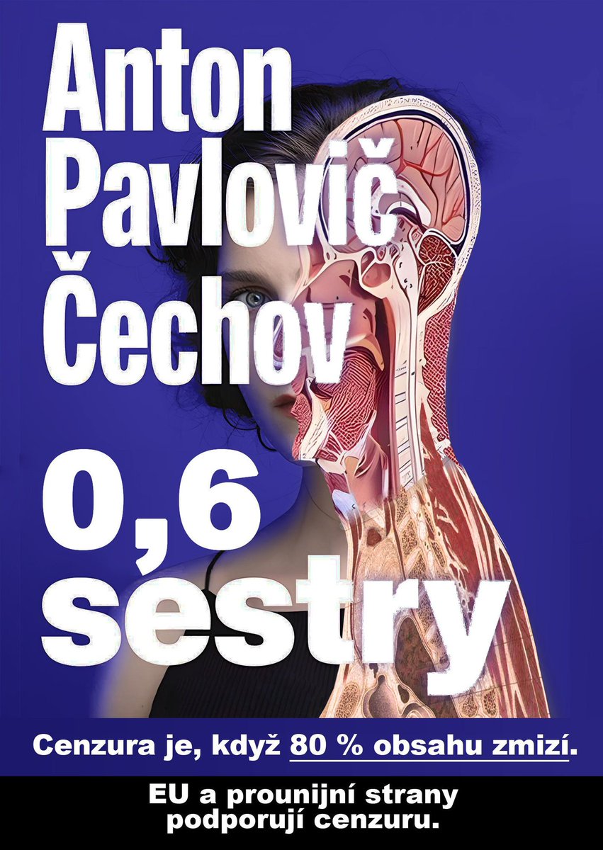 Sedlacek_Jan's tweet image. EU zde salámovou metodou zavádí tvrdou cenzuru internetu.
Jak upozornil web cd89.cz, až 80 % obsahu internetu může zmizet kvůli DSA a podobným cenzurním nařízením.
A to je opravdu mnoho, Antone Pavloviči. Přesně o 80 pb. více, než kolik je správné.
