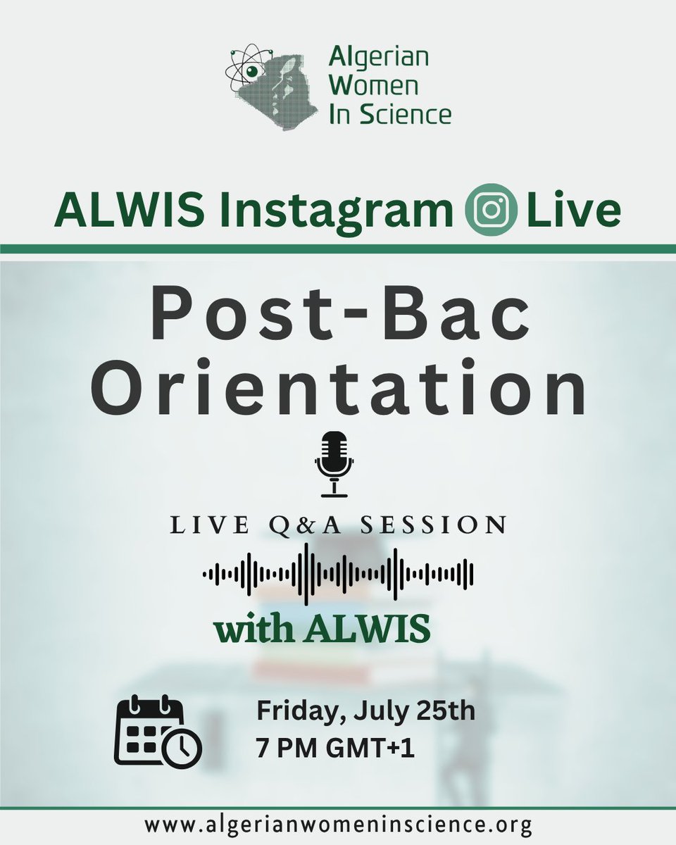 🎓✨ Instagram Live Alert! ✨🎓

Join us for a LIVE session where we will dive into: 

✅ How to choose the right field of study after BAC

 ✅ Tips for aligning your strengths with your career path

 📍 Where: On our Instagram Page: 

lnkd.in/efACPErA