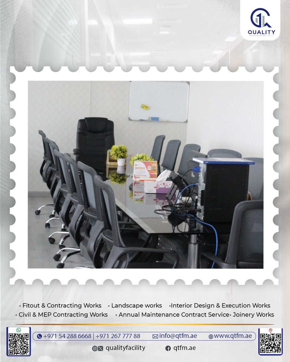 quality_facilit's tweet image. Proudly Showcasing Our Latest Office Renovation Project!

 For More details: 
☎️ +971 26777788  +971 542886668
🌐 qtfm.ae
 ✉️ info@qtfm.ae

#QTFM #QualityFacilityManagement #OfficeRenovation #DubaiProjects #InteriorDesign #WorkspaceUpgrade #FitOut