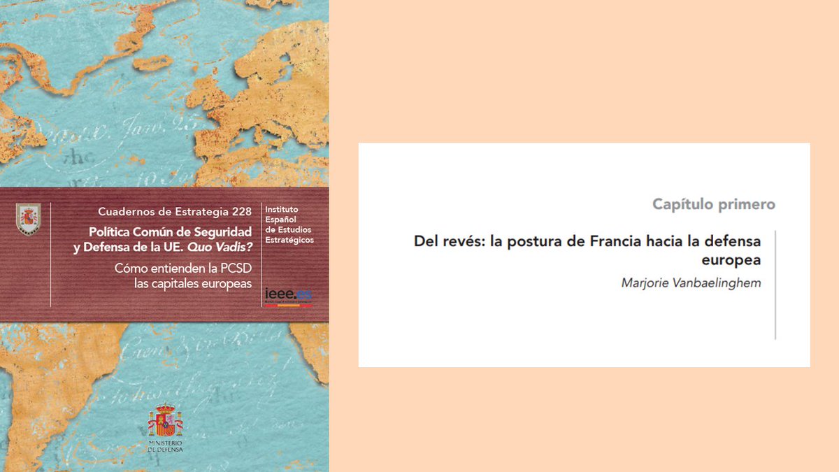 📚 #LecturasRecomendadas | ☀️Verano 2025
🇫🇷 Hoy, una mirada desde París.

🔍 ¿Qué papel juega #Francia en la defensa europea?
𝐌𝐚𝐫𝐣𝐨𝐫𝐢𝐞 𝐕𝐚𝐧𝐛𝐚𝐞𝐥𝐢𝐧𝐠𝐡𝐞𝐦 analiza su ambición estratégica y sus tensiones con la OTAN y la UE.

🔗 Léelo aquí:
defensa.gob.es/documents/2073…