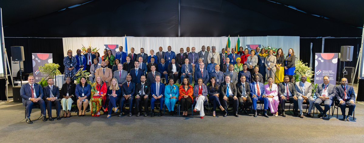nmuffuh's tweet image. SMEs are the heartbeat of inclusive growth. Let’s amplify their voices &amp;amp; unlock their potential for #SDGs, #Agenda2063 &amp;amp; #Vision2030. 

Welcomed participants and moderated the opening of the first-ever #GlobalSME Ministerial with @ITCnews &amp;amp; @DSBD_SA.

#SMEMinisterial2025 #UNinSA