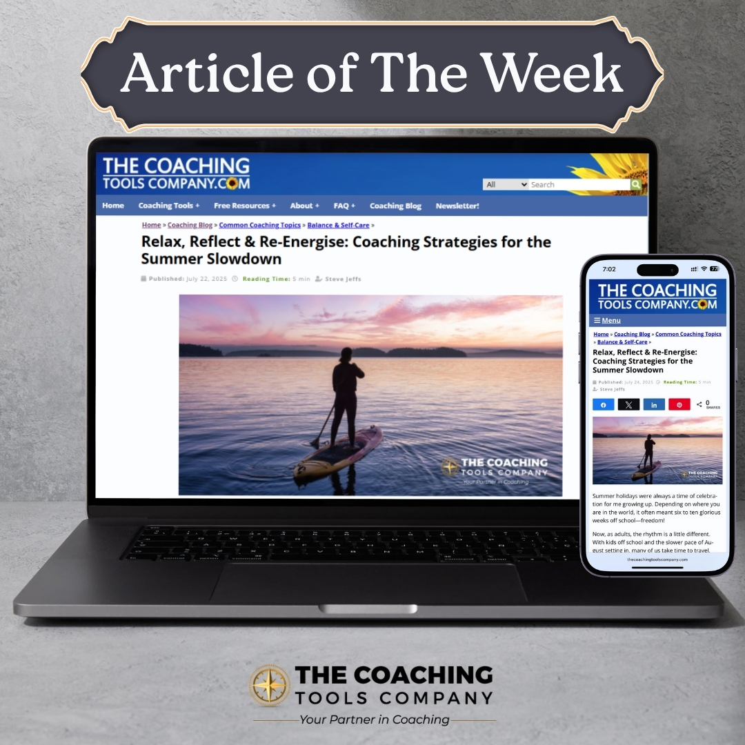 ToolsForCoaches's tweet image. You don’t have to “go hard” all year.
Slowing down might be the smartest move this summer—for you and your coaching clients. 🧡
Get free coaching tools to reflect, realign &amp;amp; recharge:
👉tools.coach/40zpmtO

#SummerReflection #TheCoachingToolsCompany #YourPartnerinCoaching