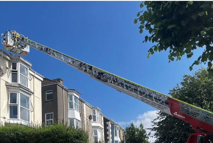 WalesOnline's tweet image. There was a huge turntable ladder and multiple firefighters involved, and a blocked off road - but this wasn't what you think - crnch.it/19ai1C1q