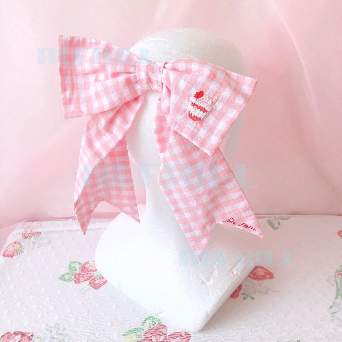 RuFrill's tweet image. 人類に必要な
🎀夢のデカリボン🎀

全部手刺繍です♡