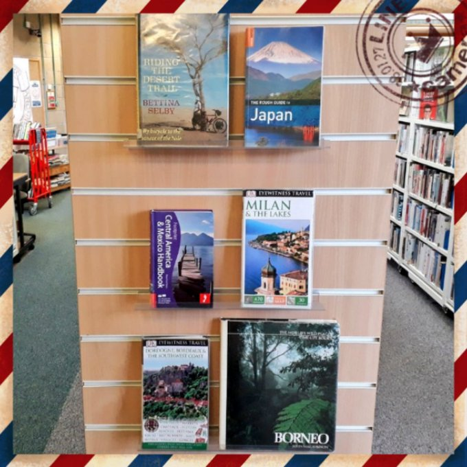 OrkneyLibrary's tweet photo. From the deserts of Sudan 
to the gardens of Japan. 
From Milan to Yucatan, 
or the wilds of Borneo 
to the vineyards of Bordeaux.  

Hit me with your library card. Hit me. Hit me. https://t.co/cTwaK5afIj