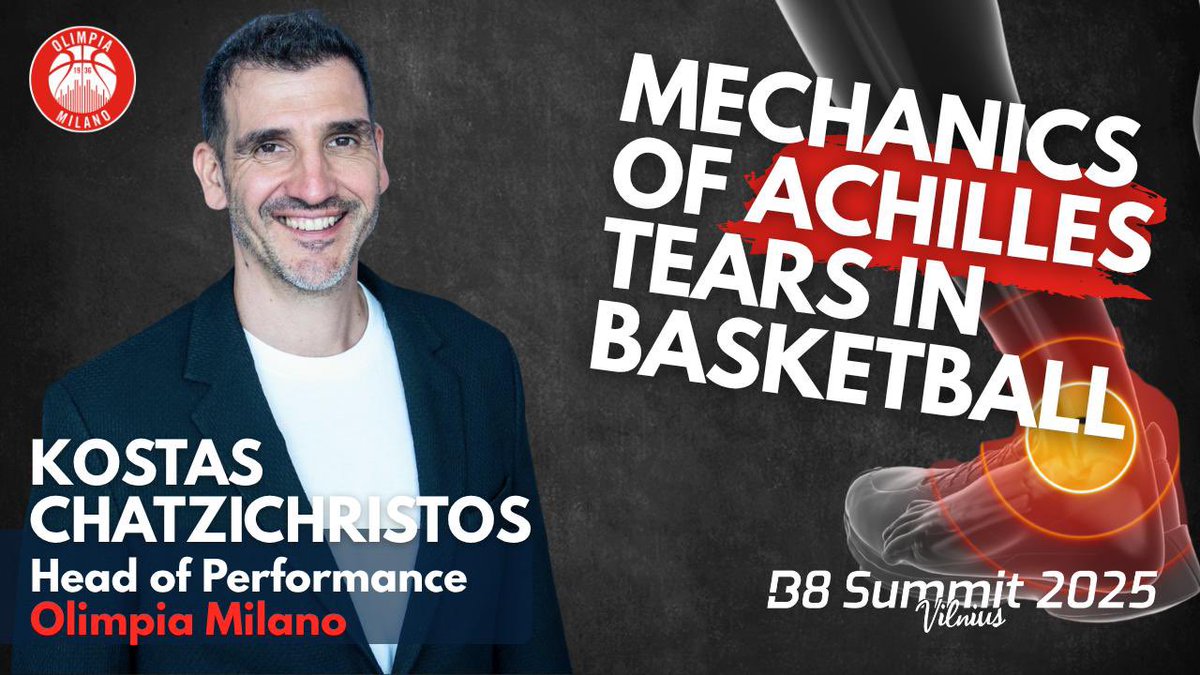 Benas (@bmatke3) on Twitter photo Extra B8 Summit Clip!!!
🔗: youtu.be/gqmKoMLubkc?si…
<a href="/kostaschatz/">Kostas Chatzichristos</a> about the mechanics of an achilles injury. Watch the full video to get an understanding of the mechanics and possible reasons for a tear. <a href="/ESCCA_BB/">ESCCA</a> <a href="/OlimpiaMI1936/">Olimpia Milano</a> <a href="/EuroLeague/">EuroLeague</a> <a href="/B8summit/">B8 Summit</a> Extra B8 Summit Clip!!!
🔗: youtu.be/gqmKoMLubkc?si…
<a href="/kostaschatz/">Kostas Chatzichristos</a> about the mechanics of an achilles injury. Watch the full video to get an understanding of the mechanics and possible reasons for a tear. <a href="/ESCCA_BB/">ESCCA</a> <a href="/OlimpiaMI1936/">Olimpia Milano</a> <a href="/EuroLeague/">EuroLeague</a> <a href="/B8summit/">B8 Summit</a>
