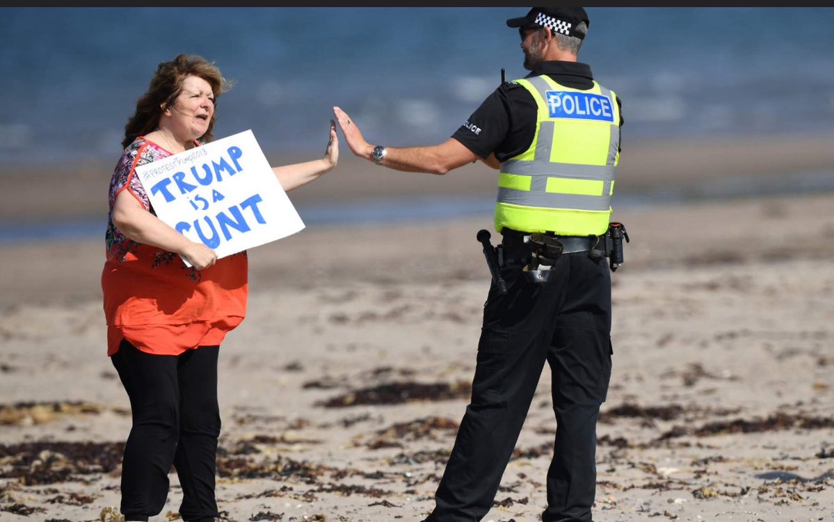 We’re on holidays in Scotland and have just talked about skipping our plans for tomorrow and instead attend the Edinburgh protests (12pm at US Consulate) holding signs directly inspired by Janey Goodley❤️

Showing offspring that
💥Democracy relies on people showing up💥