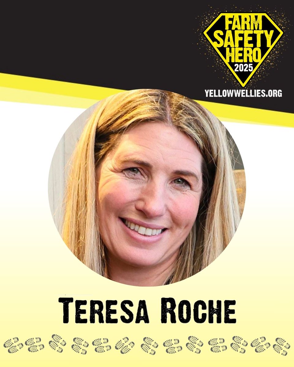 Farm Safety Foundation (@yellowwelliesuk) on Twitter photo One of the most respected voices in agriculture in Ireland, Teresa Roche of <a href="/IFAmedia/">Irish Farmers' Association</a> was a clear choice as our Republic of Ireland Farm Safety Hero.
Her empathy and ability to connect with people have ensured that whether she is presenting at a mart, a conference or a One of the most respected voices in agriculture in Ireland, Teresa Roche of <a href="/IFAmedia/">Irish Farmers' Association</a> was a clear choice as our Republic of Ireland Farm Safety Hero.
Her empathy and ability to connect with people have ensured that whether she is presenting at a mart, a conference or a