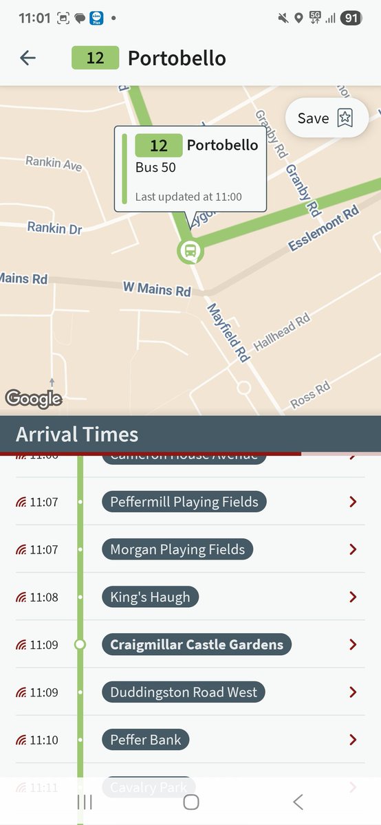 Has the bus broken down been in the same spot for about 10 minutes? <a href="/on_lothianbuses/">Lothian Buses</a>