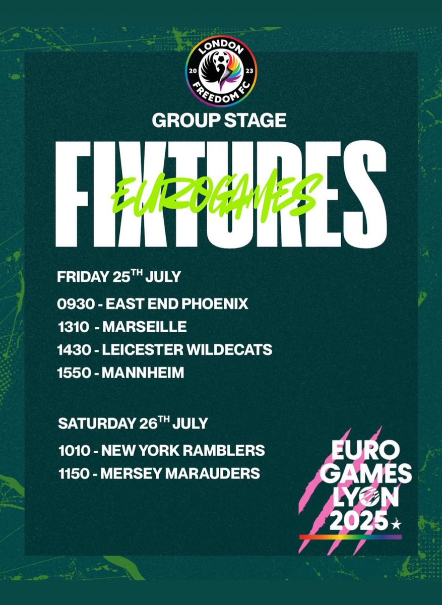 Early start in Lyon 💪 ⚽️ ⚽️ 🌈 
<a href="/eastendphoenix/">East End Phoenix FC</a> <a href="/LeicWildecatsFC/">Leicester Wildecats Football Club</a>