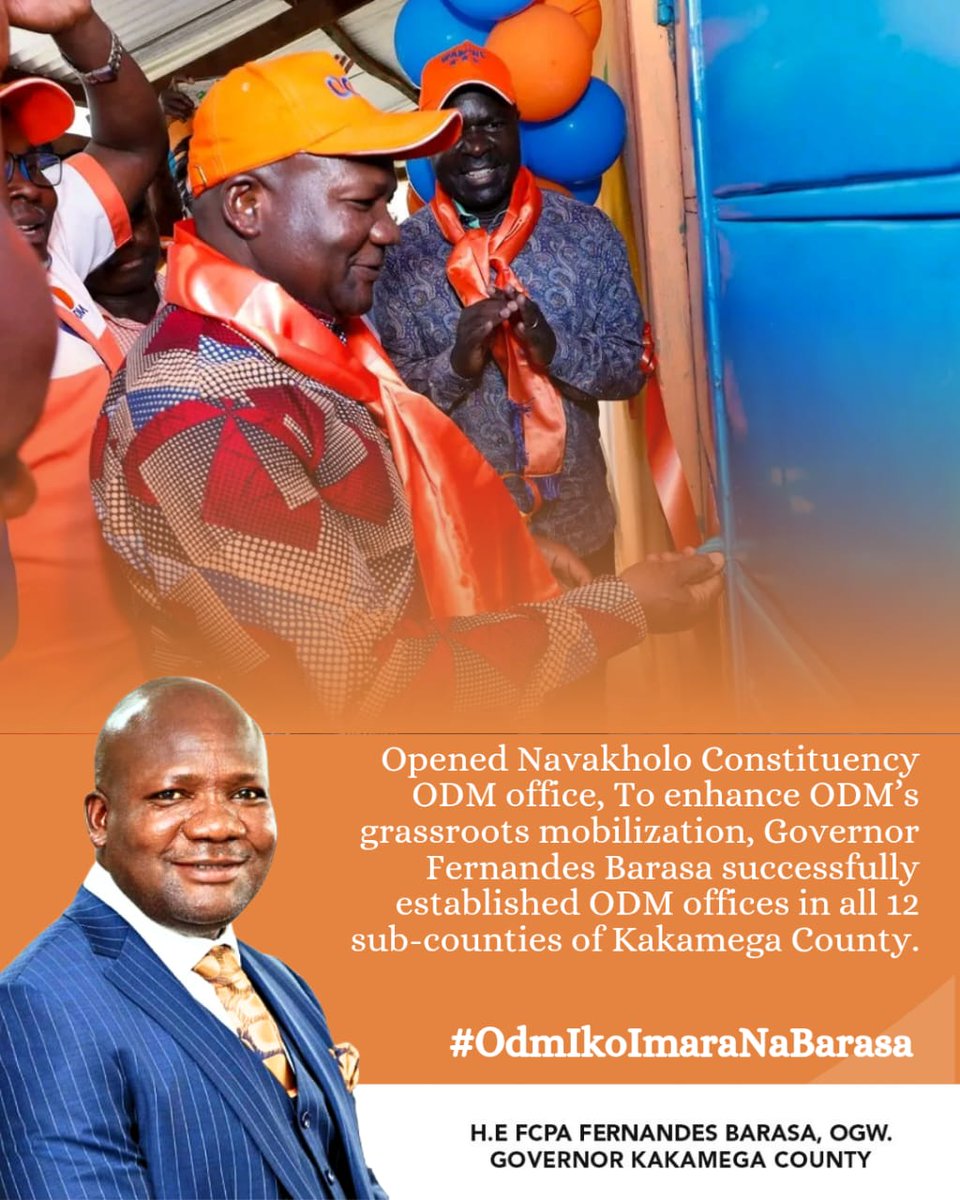 Governor Fernandes Barasa’s infrastructure projects are a testament to ODM’s promise of transformation with integrity. Kakamega Ni ODM #ODMAt20.