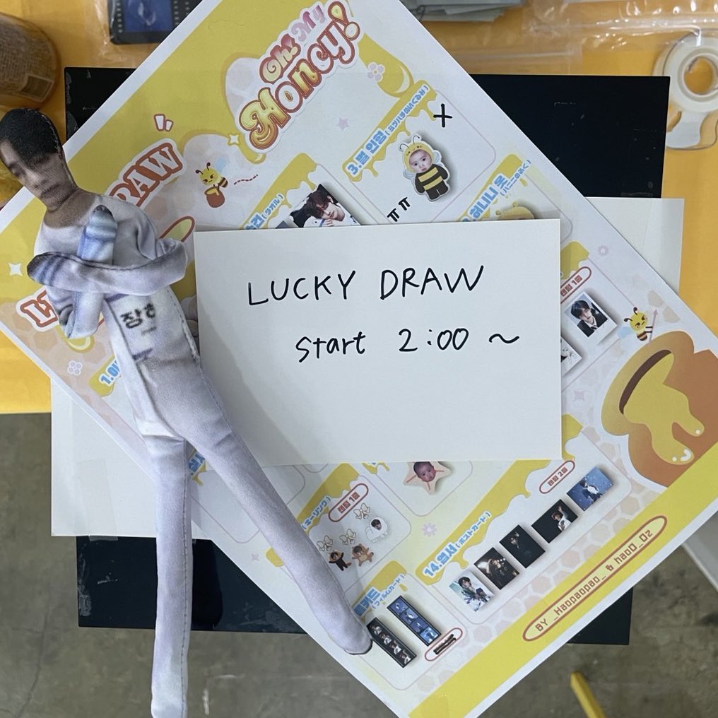 🍯.•🐝⋆゜*¨✨️*•.¸¸🐝🍯.•*✨️

⚠️7.26 럭키드로우 시간 변경 공지⚠️ 
Notice:Changing lucky draw event time
ラッキードロウ　時間変更のお知らせ

start 12:00→2:00

마지막 날도 잘 부탁드립니다🐝💛