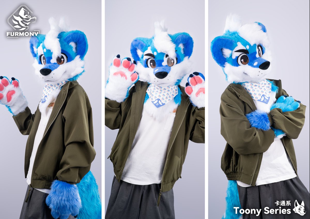 【新キャラ外観展示】

「お魚ちょうだい～」

<a href="/cloudisalright/">Kumo Otter</a>   家の子です～ 

#furmony #furry #fursuit #鸿萌造物