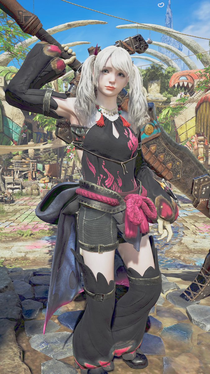 timoteidecodeco's tweet image. ネタが続いたので真面目に。

#MHWilds
#モンハン重ね着コーデ
#踊火カーニバル
