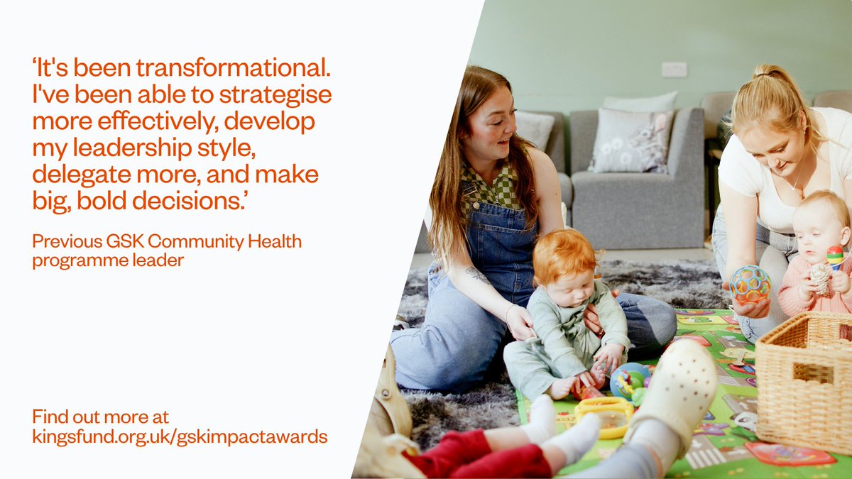 TheKingsFund's tweet image. We know that a huge amount of work to improve health and wellbeing is done by #smallcharities. The @GSK Community Health programme offers #smallcharities up to £10,000 funding plus training and development to support their leaders. Find out more. kingsfund.org.uk/insight-and-an…