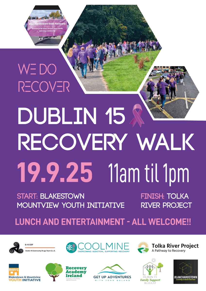 CoolmineTC's tweet image. SAVE THE DATE
September is Recovery Month — and we’re proud to announce that the 4th Annual Dublin 15 Local Recovery Walk is happening soon!
#RecoveryMonth #RecoveryWalk2025 #Dublin15 #VisibleRecovery #StepByStep #TogetherWeRecover